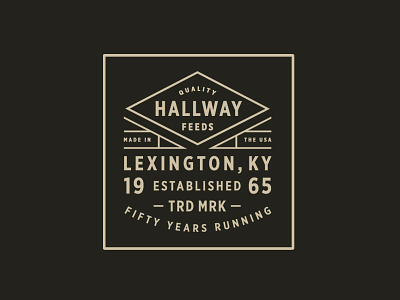 Hallway Feeds III badge branding diamond kentucky label lockup logo packaging typography