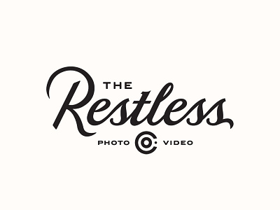 The Restless Co. austin branding business identity letter lockup logo logotype photography script typography video