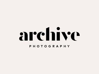 Archive branding identity lockup logo logotype mark modern photo photography stencil typography