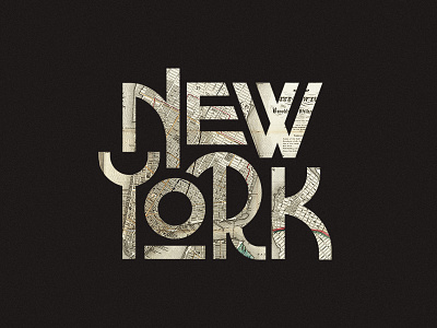 Big Apple apple branding city lettering ligature lockup logo map new york texture typography vintage