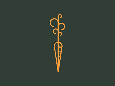 Carrot carrot food fresh icon illustration leaf line logo mark modern orange vegetable