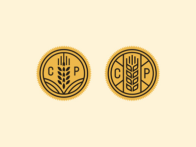 Wheat Badges badge branding farm food grain icon illustration logo monogram restaurant typography wheat