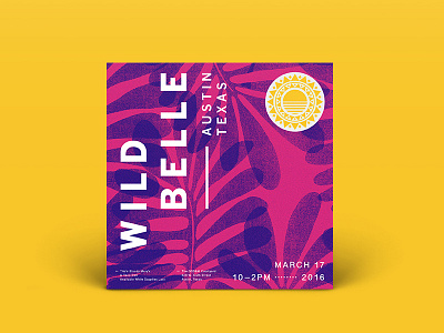 Wild Belle album austin event illustration leaf modern music party poster sun texture typography