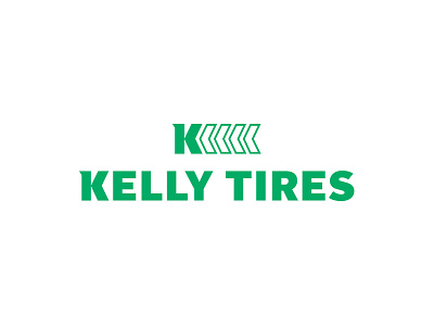 Kelly Tires auto branding car green icon logo mark mechanic modern symbol tires typography