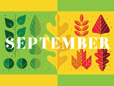 Dallas Child Magazine (Sept. illustration) calendar fall leaves month nature september summer typography ullustration