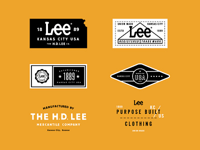 Lee Jeans badge branding campaign identity jeans kansas city logo symbol typography