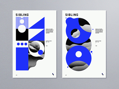 Sibling abstract art branding geometric illustration logo modern pattern poster typography