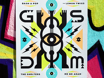 GSD&M SXSW Poster art austin eye geometric guitar illustration modern music poster sxsw tribal typography