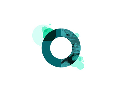 O bubble illustration letter liquid modern motion texture typography water