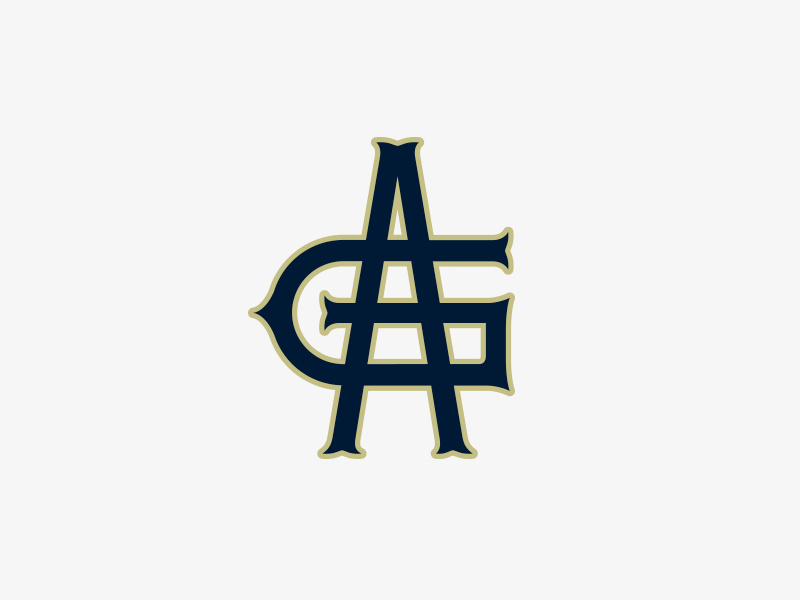 Austin Grackles I badge illustration typography letter sports vintage logo monogram baseball