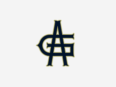 Austin Grackles I badge baseball illustration letter logo monogram sports typography vintage