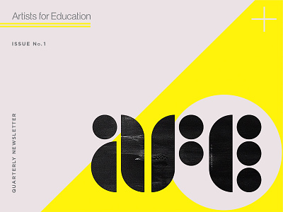 AFE art branding cover geometric logo modern newsletter texture typography
