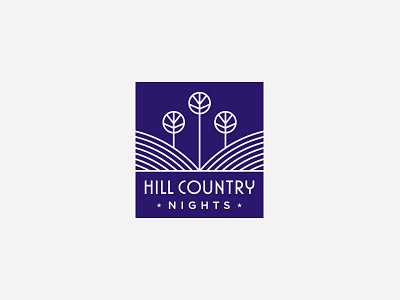 Hill Country Nights badge branding crest event gala illustration leaf logo nature plant seal tree