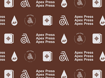 Apex Press a branding letter logo mark pattern press printing squeegee symbol typography