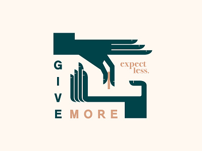 Giving charity giving hands illustration money people typography