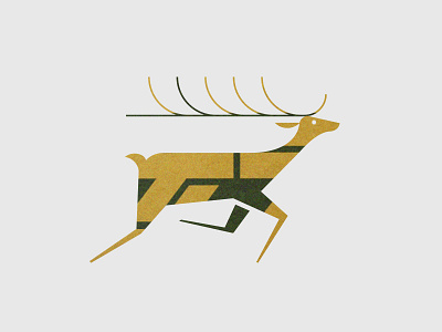 Deer animal antlers deer illustration modern movement pattern texture