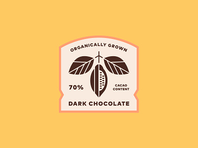 Dark Chocolate Label badge bean branding chocolate drink illustration latte packaging tea typography