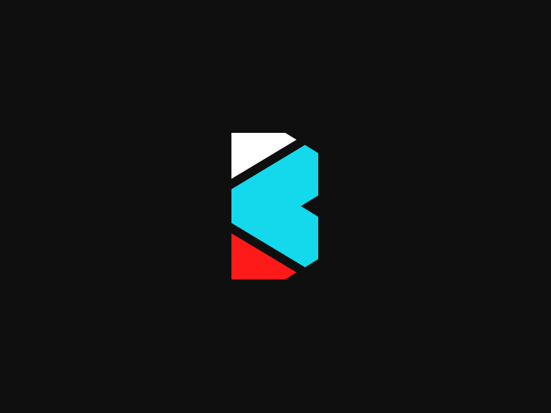 Blueprint student modern typography mark identity branding letter b logo sports