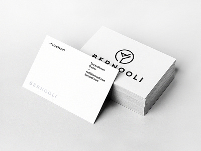 Bernooli alcohol badge branding business card cocktail drink logo print stationary typography