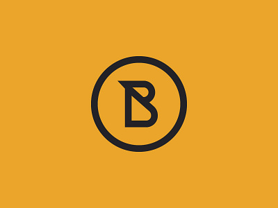 B b badge branding custom letter logo modern symbol typography