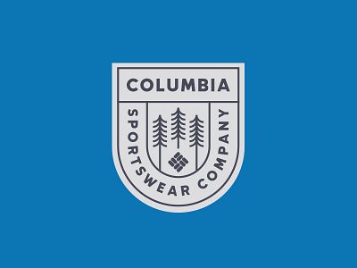 Columbia Sportswear apparel badge branding crest hat logo nature outdoors tree typography