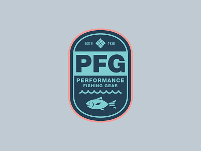 Columbia Badge apparel badge branding fish illustration logo outdoors typography