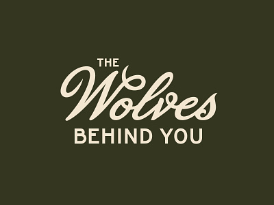 The Wolves Behind You branding lockup logo motorcycle script typography wolf