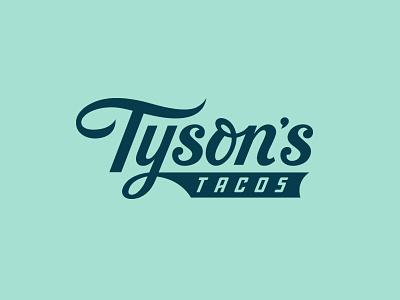 Tyson's Tacos austin branding lockup logo mexican restaurant script taco texas typography