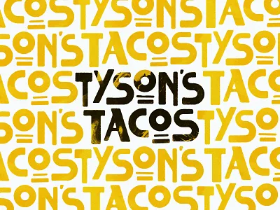 Tyson's Tacos austin branding cut lockup logo mexican restaurant taco texas typography