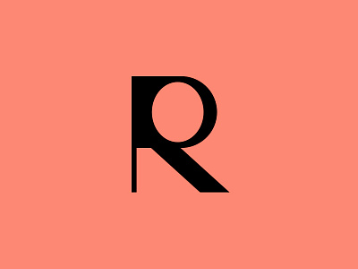 R branding illustration letter logo modern r typography