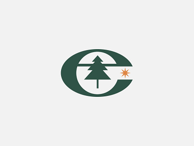 E branding design illustration logo nature outdoors star tree type typography