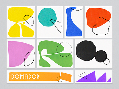 Domador abstract art branding design geometric illustration modern typography