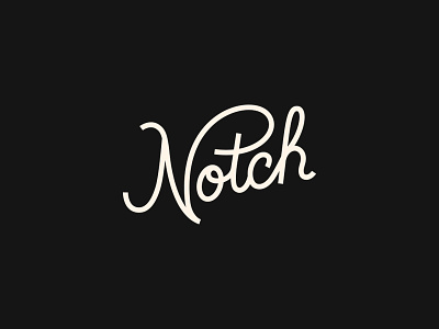Notch branding illustration logo script script lettering typography