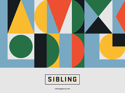 Sibling abstract branding design geometric illustration logo modern pattern poster typography
