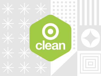 Target Clean badge branding cleaning geometric illustration logo modern pattern shopping target typography
