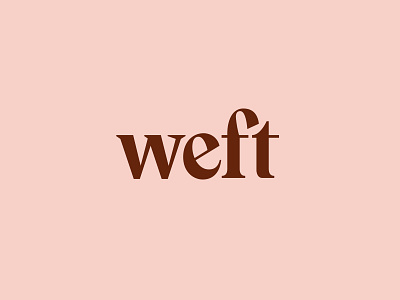 Weft branding logo logotype modern serif sewing typography