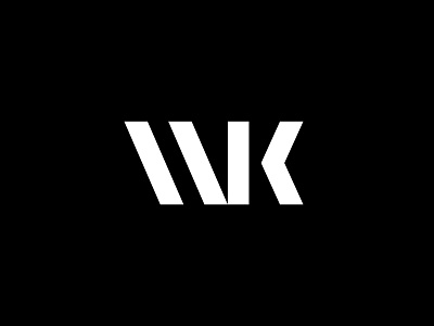 WK badge branding design illustration k lockup logo modern monogram monograms typography w