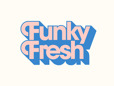 Funky Fresh avantgarde branding illustration lettering logo retro typography vintage wine