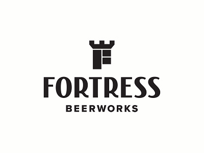 Fortress Beerworks alcohol beer beer branding beerworks brewery brewery logo f houston identity lettering lockup logo logotype typography