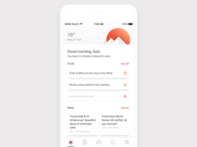 Morning plan app bright ios news sun todo ui ux