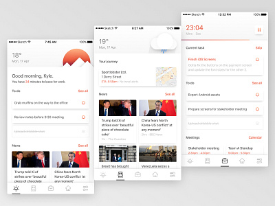 Contextual to do android clean day plan ios meetings news personal assistant pomodoro to do ui ux weather