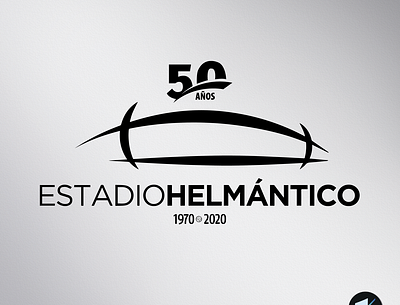 Imagotipo del 50 Aniversario del Estadio Helmántico 🏟 branding design graphicdesgner icon illustrator imagotipo logo typography vector