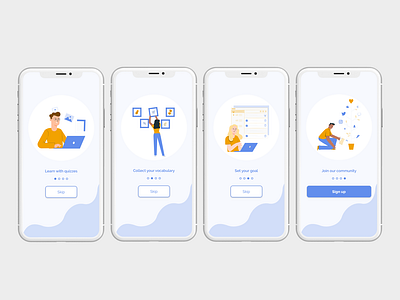 Onboarding - Lenguage learning app app app design design game design illustration language app language learning learning app mobile app design mobile design product design ui ui design uidesign uiux user experience user interface ux ux design uxdesign