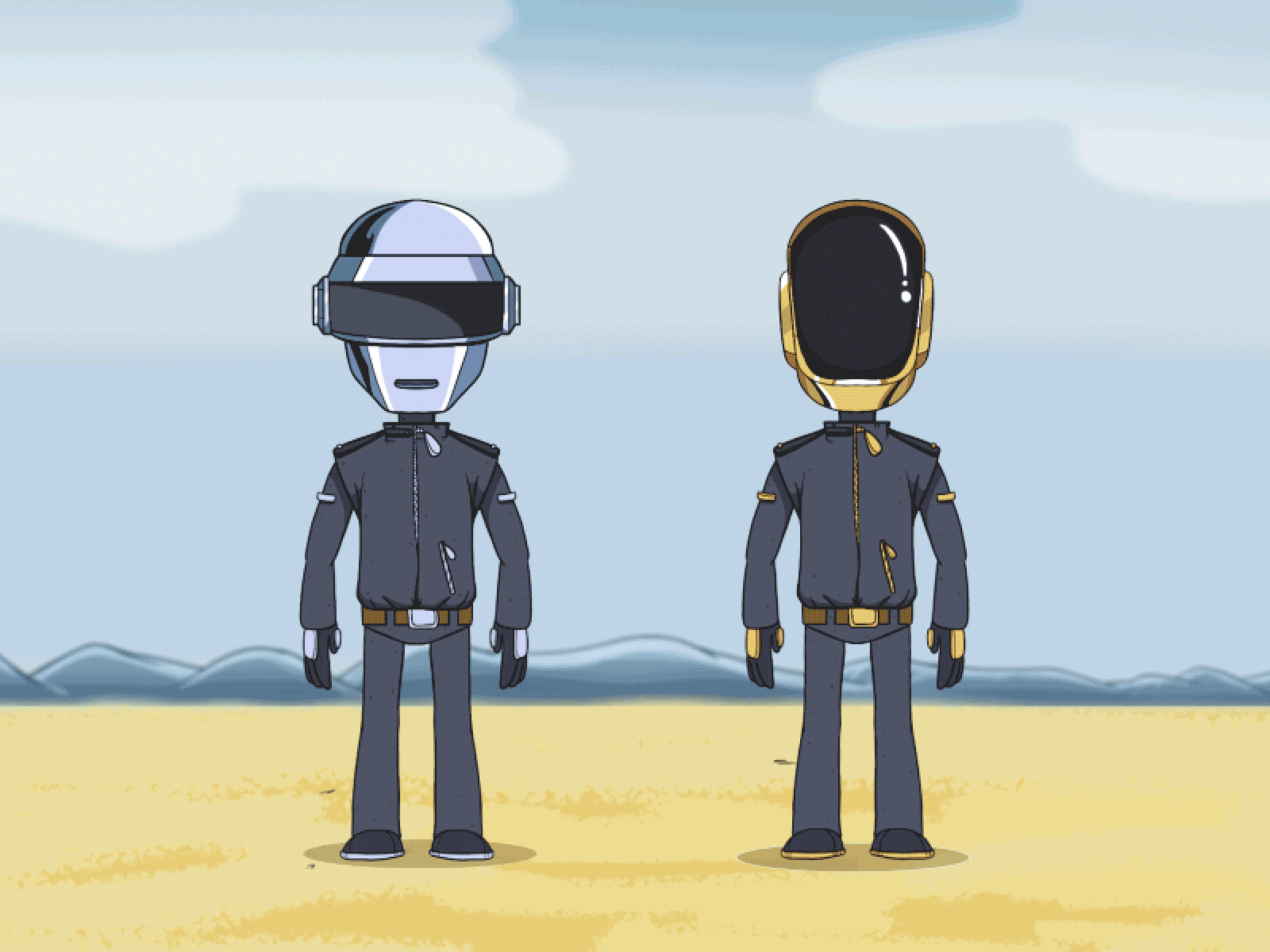 Daft Punk: BOOOOOOOOOMMMMMM! animation flat graphic design illustration motion graphics