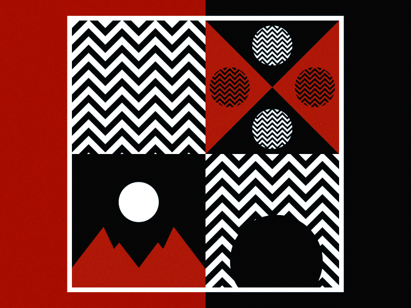 Twin Peaks Patterns animation loop loop animation motiondesignschool pattern pattern design theme theme design twin peaks