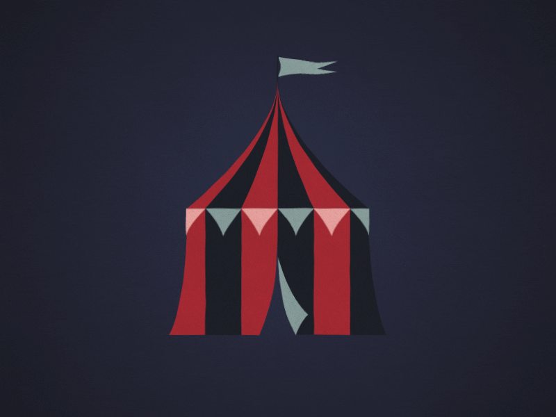 Morphing Circus aftereffects animation circus illustration jester medieval morphing motiondesignschool tent transition