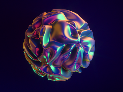 Wavy Iridescent chrome art 3d 3d animation c4d cinema4d design glass neon octane rainbow render