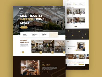 Real Estate web design 2021 app design desktop figna landing design landingpage logo luxure new design photoshop realestate typography ui ux web website