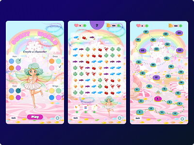 Sweet World app design ui web