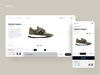 Product Page Concept ecommerce fashion shop ui web design